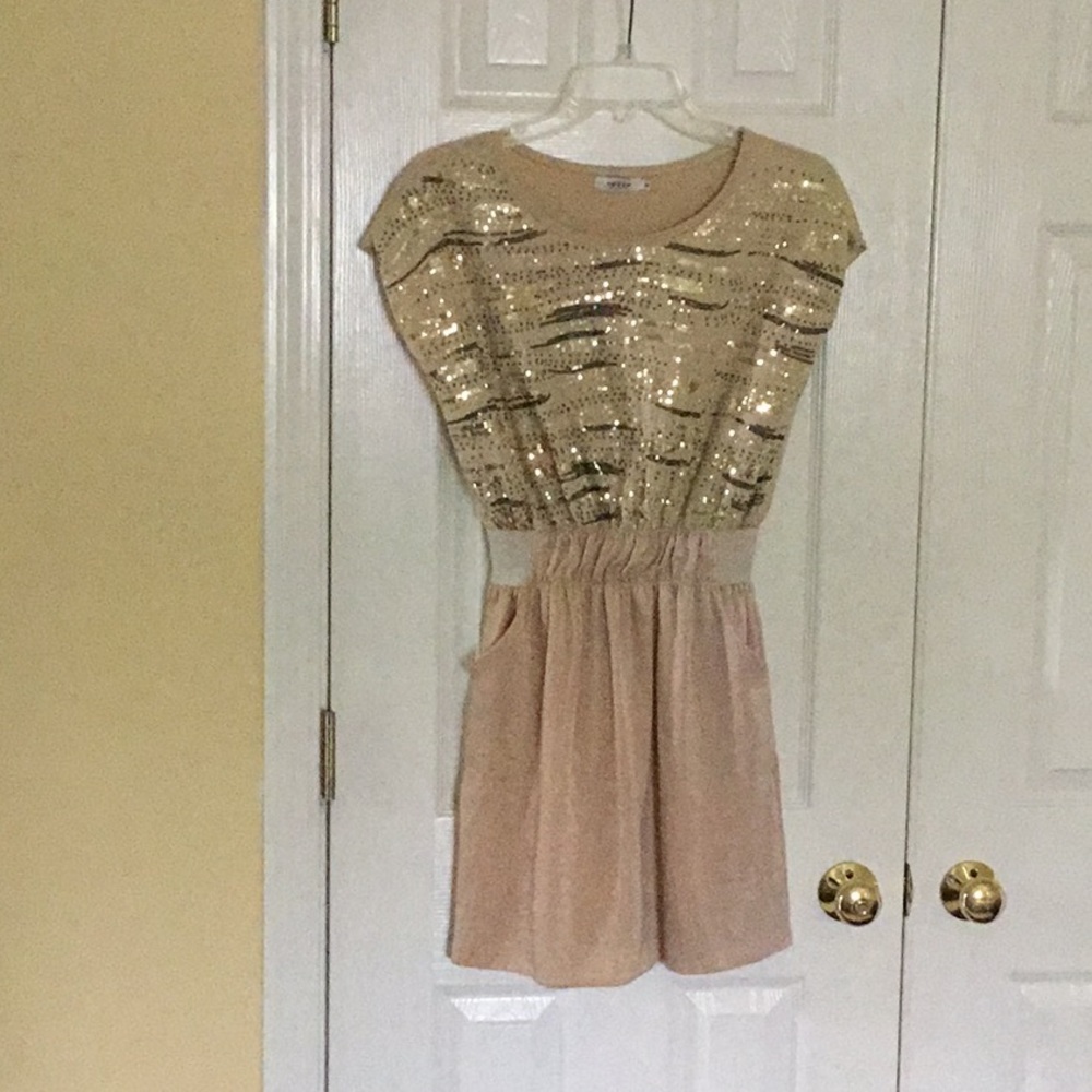 Gold Sparkly Verty Dress